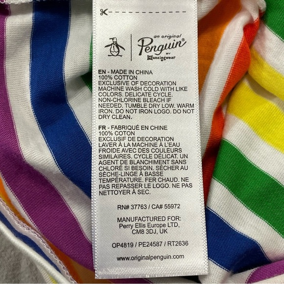 ORIGINAL PENGUIN Pride Stripe T-Shirt - Picture 7 of 7